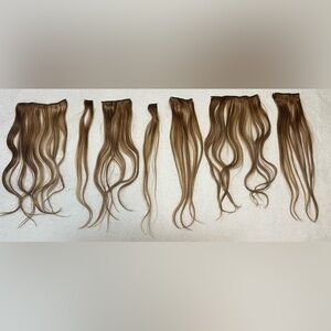 Glossy Brown Hair Extensions with Natural Waves